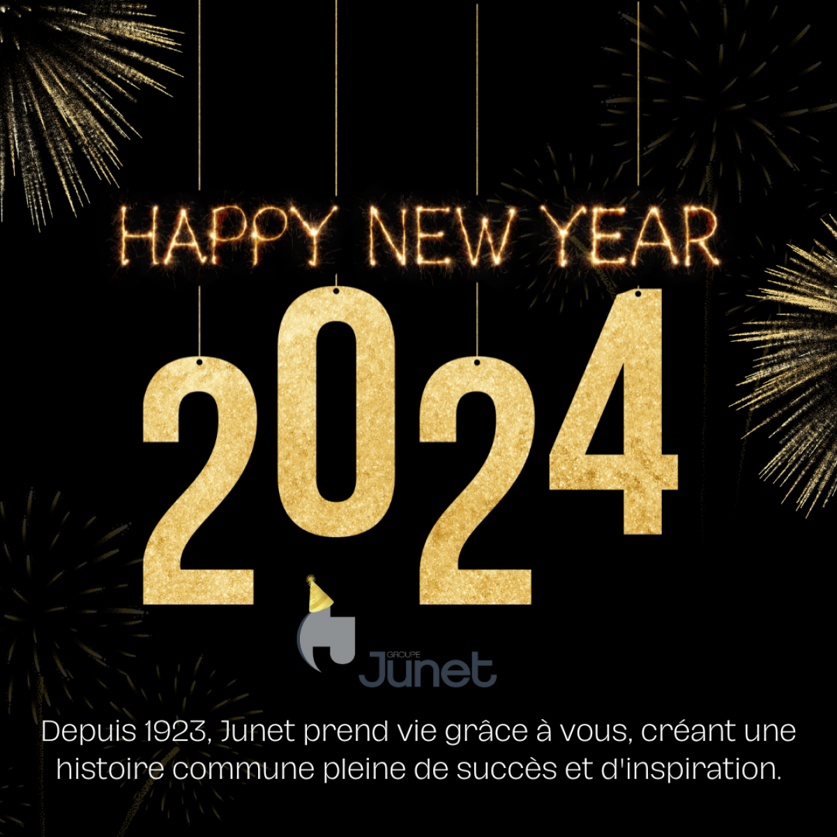 Junet vous souhaite une bonne année 2024.